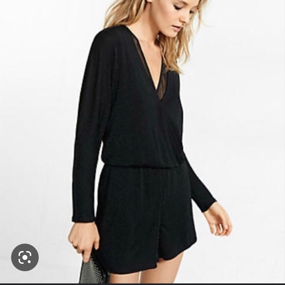Express Black Sparkle Romper